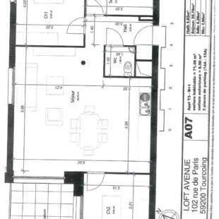Appartement Tourcoing 3 pièce(s) 71.49 m2 avec 2 places de parking