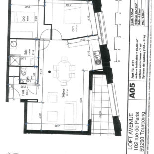 Appartement Tourcoing 3 pièce(s) 66.54 m2 avec 2 places de parking