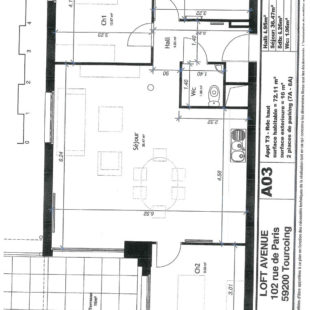 Appartement Tourcoing 3 pièce(s) 72.11 m2 avec 2 places de parking